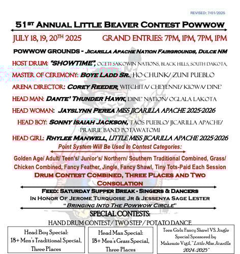 51st Annual  Little Beaver Contest Pow Wow 2025